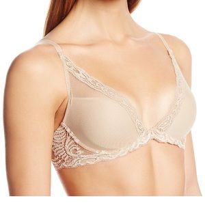 Natori Feathers Contour Plunge Bra 34C